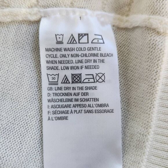 H By Halston Cream Cardigan Sweater Size Medium Cream Sweater - Picture 7 of 7